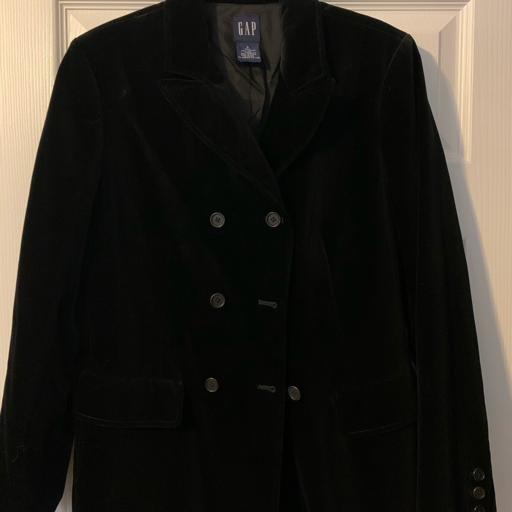GAP Women's Black Velvet Blazer